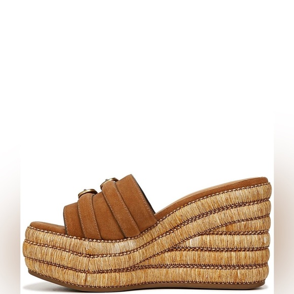 Stylish Brown Wedge Sandals - Picture 2 of 6